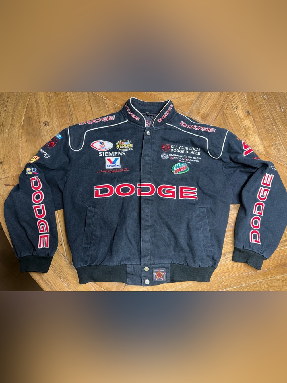 JH Design Vintage Kasey Kahne 9 Dodge NASCAR Racing Jacket L